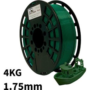 Groen PLA+ 4kg 3D Printer Filament 1.75 mm - Hoge Kwaliteit en Duurzaam - Compatibel met Creality, Bambu Lab, Esun en Andere 3D Printers - Voor 3D Printen van Prototypes, Modellen, Accessoires - voor Professioneel en Thuisgebruik