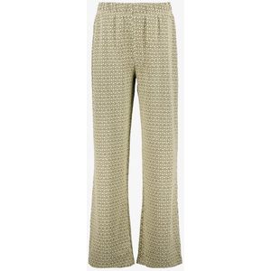 TwoDay dames wide leg broek met print groen beige - Maat M