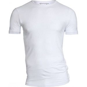 Garage 201 - Bodyfit T-shirt ronde hals korte mouw wit 3XL 95% katoen 5% elastan