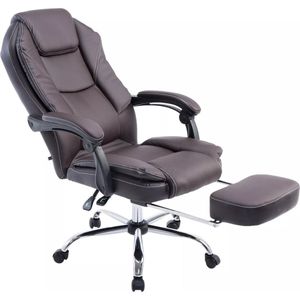 In And OutdoorMatch Premium Bureaustoel Santa - Op wielen - Bruin - Ergonomische bureaustoel - Voor volwassenen - Gamestoel Kunstleer - In hoogte verstelbaar