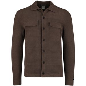 Cast Iron - Gebreid Vest - Kaki - Lange Mouw - Klassieke Kraag