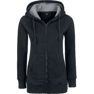 Forplay Teddy Hoodie Dames Vest met capuchon - zwart - L