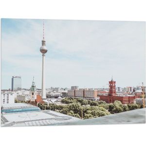 Vlag - Duitse Stad met Mooie Gebouwen - 80x60 cm Foto op Polyester Vlag