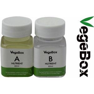 VegeBOX Hydrocultuur Voedingsstof Oplossing (kleine verpakking)Small) 60ml A+ 60ml B