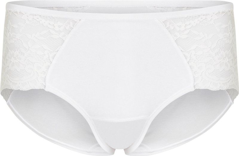 Hunkemöller - Superslip Midi Kant - Wit - Dames Lingerie
