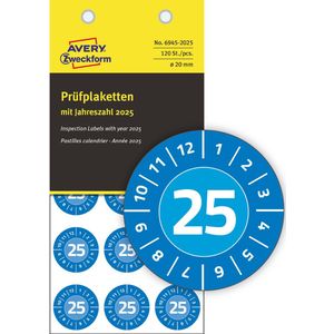 Controlestickers, 2026, zelfklevend, groen, 30 mm