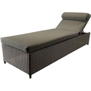 Barcelona lounge ligbed grijs wicker