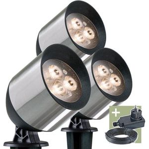 Ludeco Ludeco - Joren - spot - set (3 st.) - 12 V - 90 lm - 1 W - warmwit