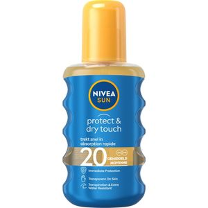 NIVEA SUN Zonnebrand - Protect & Dry Touch Transparante Zonnespray - SPF 20 - 200 ml