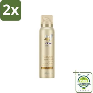 Dove Body Love Zelfbruinende Mousse - Summer Revived - Light-Medium - 150 ml - Voordeelverpakking - 2 stuks - Zelfbruiner - Body mousse