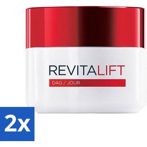 L'Oréal Paris Revitalift - Dagcrème - Anti-Rimpel - 50 ml - Voordeelverpakking - 2 stuks