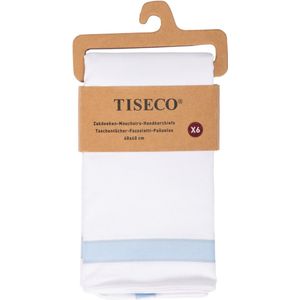 Tiseco Herenzakdoeken Alto 2 - 40x40cm - 6 Stuks - 100% Katoen - Denim