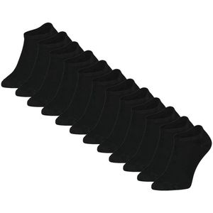 Bamboe sneakersokken - 12 paar - 43/45 - Zwart