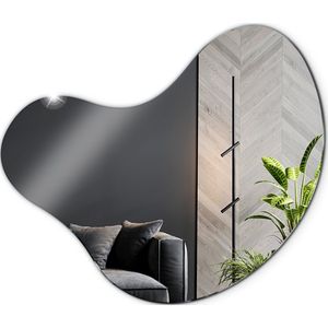 Tulup Spiegel - Organische Vorm Spiegel - 77,3 cm x 76,6 cm - Decoratieve Spiegel - Inloopkastspiegel – Badkamerspiegel - Visagie Spiegel - Moderne Wandspiegel - Scandinavisch Design - Minimalistische Wandspiegel - Organische vorm
