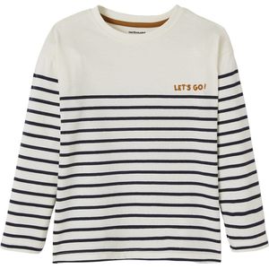 Marine - T-shirt - Kaki - Jongens - Fluwelen Flocking op de Borst