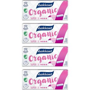 Vuokkoset Organisch Katoen - Tampons Super - 64 stuks - Gevoelige Huid - Frisheid - Comfortabel