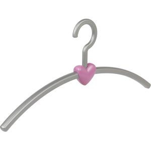 De Kledinghanger Gigant - Garderobehanger - Jassenhanger - Volwassenen - 710234 - 20 Stuks - Eve - Kunststof - Zilver - Roze - 45 cm - Kledinghanger - Kleerhanger (710234/20)