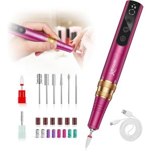 Electric Nail Drill Machine 35000rpm Portable File Set - Acrylic Gel Nail Professional Manicure Pedicure Nail Tools - Small Sanding Belt Included