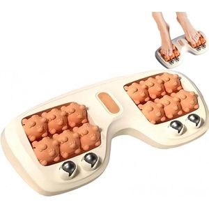 Dubbele voetmassage-apparaat - Voetmassageroller - Draagbaar - Drie massagetechnieken - Verlicht plantaire fasciitis, spierspanning en voetpijn - Verbetert de bloedsomloop - Draagbaar voetmassage-apparaat (Oranje)