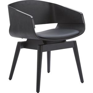 OHNO Furniture Memphis - Ronde Houten Kantoorstoel - Zwart