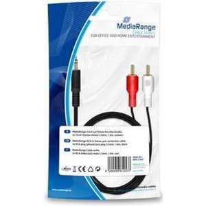 Mediarange RCA to stereo jack connection cable 1.0 meter