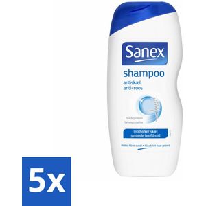 Sanex - Shampoo - Anti-Roos - Tegen Schilfers - 250 ml - Bulkverpakking - 5 stuks
