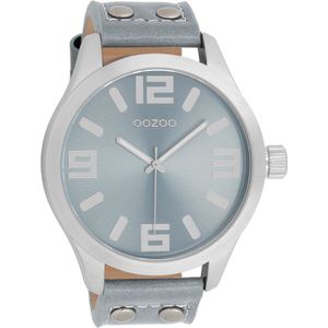 OOZOO Timepieces C1010 - Horloge - 50 mm - Leer - Grijs
