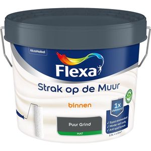 Flexa - Strak op de Muur Binnen Muurverf Mat - Puur Grind - Mengverf - 2.5 Liter