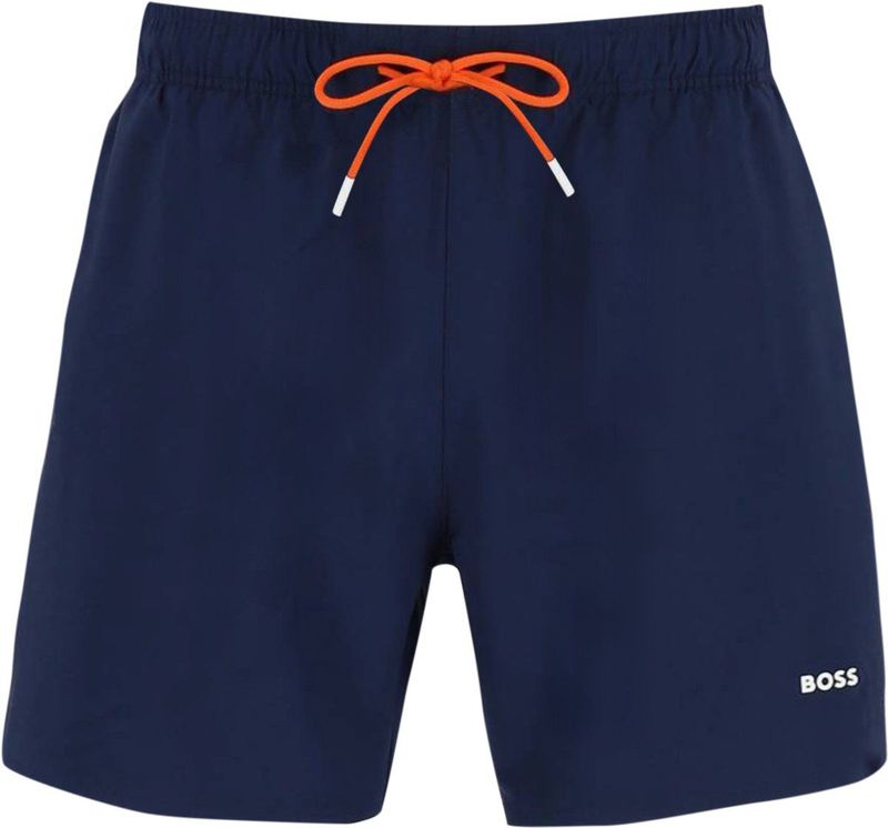 BOSS Zwemshorts 'Tio'  donkerblauw / donkeroranje
