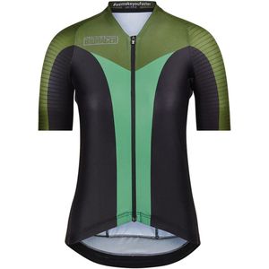 Bioracer Icon Dames Wielershirt Block Moss Green Maat M