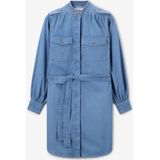 Sissy-Boy - Denim Midi Jurk - Blauw - Met Ceintuur