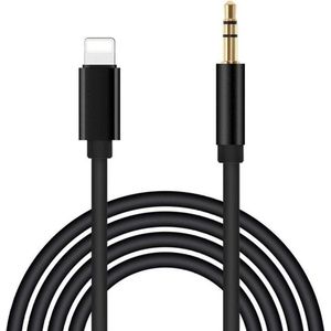 8-pins naar 3.5 mm audio AUX kabel voor iPhone/iPad/iPod - GADGETS4YOU - Ondersteuning iOS - Lengte 1 m - Zwart - Autoradio