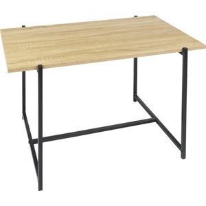 Home deco - Loka salontafel - hout met zwart metalen onderstel - 80x50 cm