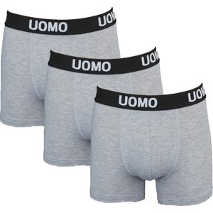 UOMO 3-Pack heren boxershorts Grijs Melee maat XXL