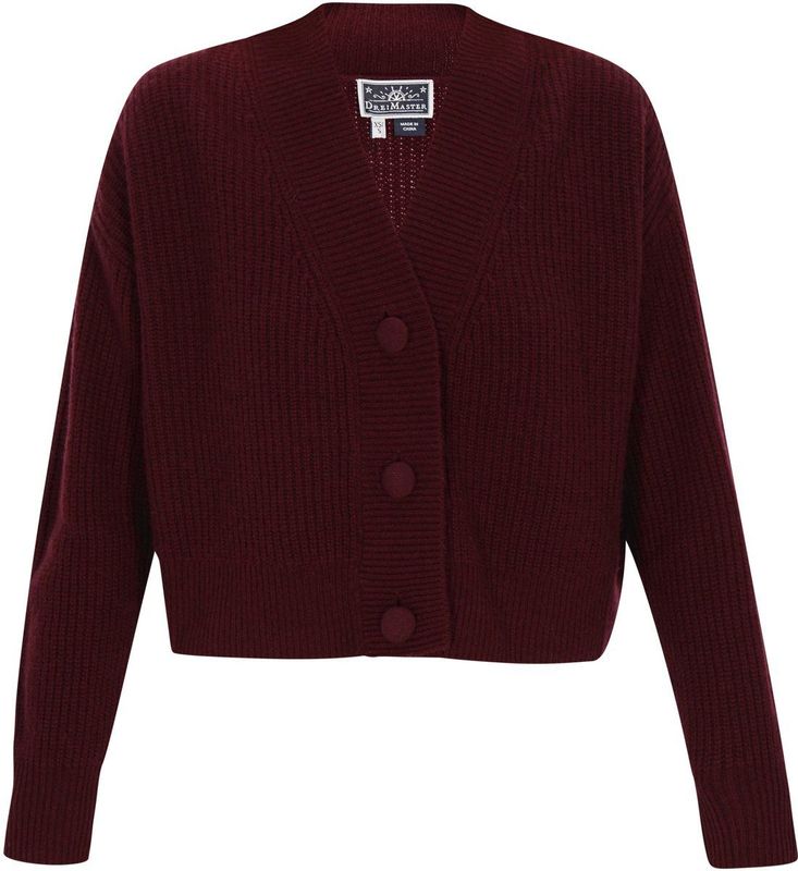 DreiMaster Maritim Gebreid vest  bourgogne