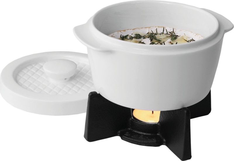 Boska Cheese Baker - Ovenschaal met onderstel - voor Camembert - Kaas fondue - Wit