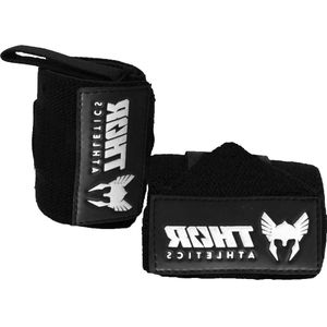 60cm Zwarte Polsbrace voor Fitness - Powerlifting Bodybuilding - Deadliften - Gewichtheffen met Wrist Wraps wrist wraps