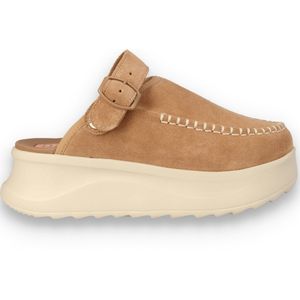 HEYDUDE - Delray Clog Suede - Tan - Dames Instappers