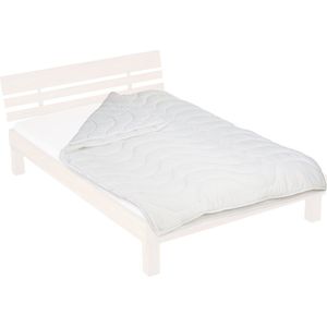 Relaxdays 4 seizoenen dekbed - polyester - winterdekbed - wit - zomerdekbed - ademend - 135 x 200 cm