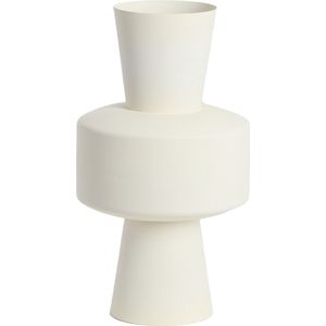 Light & Living Vaas Novali - Metaal - Creme/Wit - 24 x 42 x 24 cm (BxHxD)
