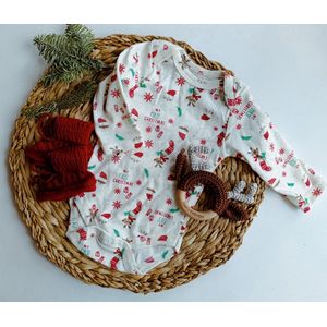 Kraamcadeau Kerst – Romper, Slofjes & Bijtring – Unisex – My First Christmas