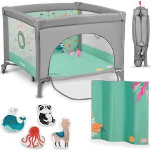 2-in-1 Campingbedje en Kinderbox 100 x 100 cm voor Kinderen tot 15 kg