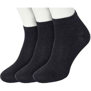 Bonnie Doon Tencel Sneakersokken Heren Donker Blauw maat 39/42 - 3 paar - Licht, Ademend, Soepel - Zeer Comfortabel en Zacht - Zakken niet af - Korte sokken - Business Line - Antibacteriëel - Milieubewust - Donkerblauw - Navy Melange - OL2020023.292