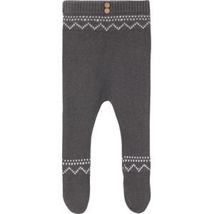 Broekje met Voetjes - Leiblauw - Jacquard Tricot - Baby