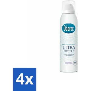 4 x Odorex Deodorant Spray Ultra Protect 150 ml - Antitranspirant - Deodorant - Zweet - Geur - Bescherming