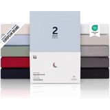 Blumtal Hoeslaken Premium Jersey - 90 x 200 cm - tot 40 cm Matrashoogte - Lichtblauw - 100% Katoen - Boxspring - Set van 2