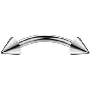Zilver Spikes - Wenkbrauw / Lip / Oor Piercing