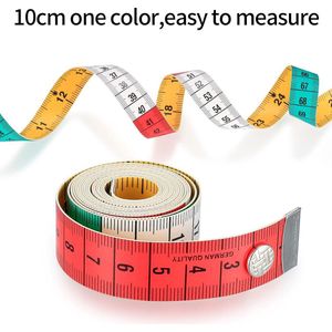 Famanu 2 stuks meetlint, lichaamsmeetlint, flexibel lichaamsmeetlint met knoop, 2-in-1 taillemeetlint (cm + inch), voor het naaien van naaisters, stof lichaamsmaat (150 cm)