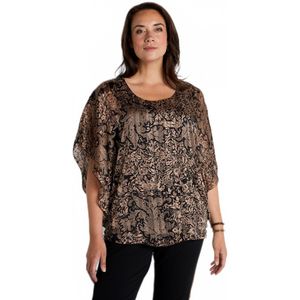 Bedrukte tuniek met vleermuismouwen