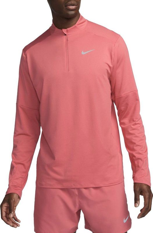 Nike - Dri-FIT Element Half-Zip Sportshirt - Rood/Roze - 88% Polyester - 12% Elastaan